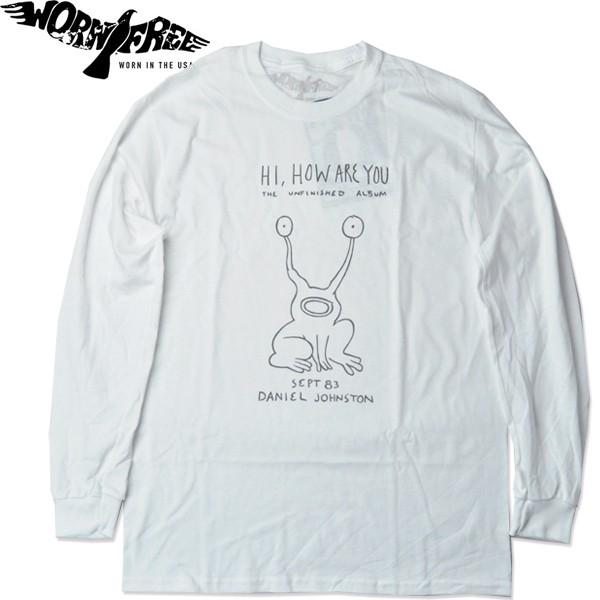 WORN FREE ウォーンフリー ロックTシャツ ロングTシャツ ROCK Tee ニルヴァーナ カート・コバーン Nirvana Kurt Cobain 1992 SEATTLE,WA ホワイト 長袖Tシャツ