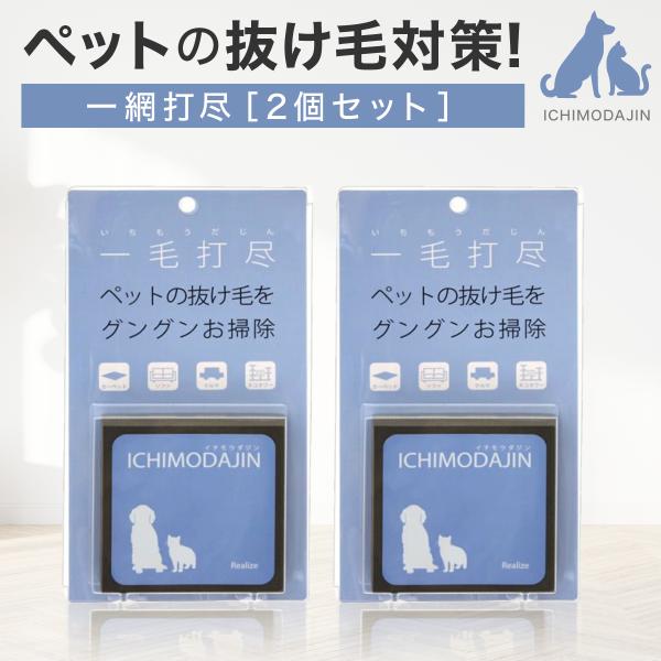 他サイト： 一毛打尽 ２個セット ペット 抜け毛 対策 犬 猫 うさぎ 掃除 カーペット ソファ 車 毛布 クリーナー 毛取り いちもうだじんの商品画像