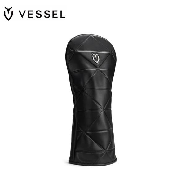VESSEL ベゼル(VESSEL) ジオメトリックブラック 本革製 ヘッドカバー 