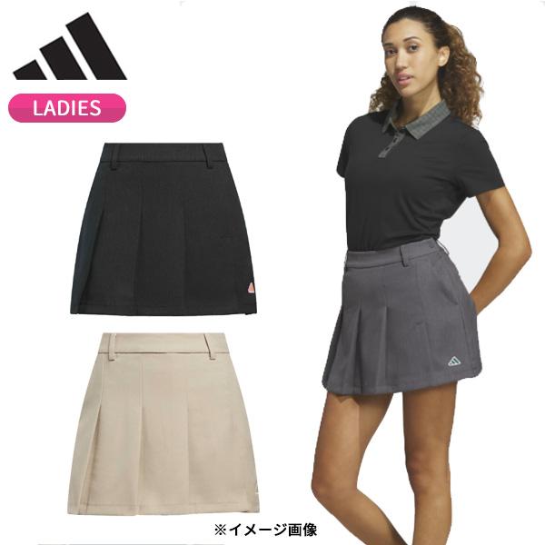 アディダス ゴルフ(adidasGOLF) スリーストライプス 撥水 プリーツスカート IR552 レディース ウェア 2026年秋冬