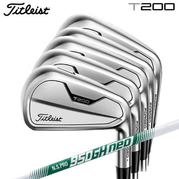 (特注カスタムクラブ)タイトリスト T200 アイアンセット(5本 #6-9,Pw) N.S.PRO950GH-neo(ネオ) シャフト  2021年モデル(日本正規品)【★】(メーカーカスタム品 /