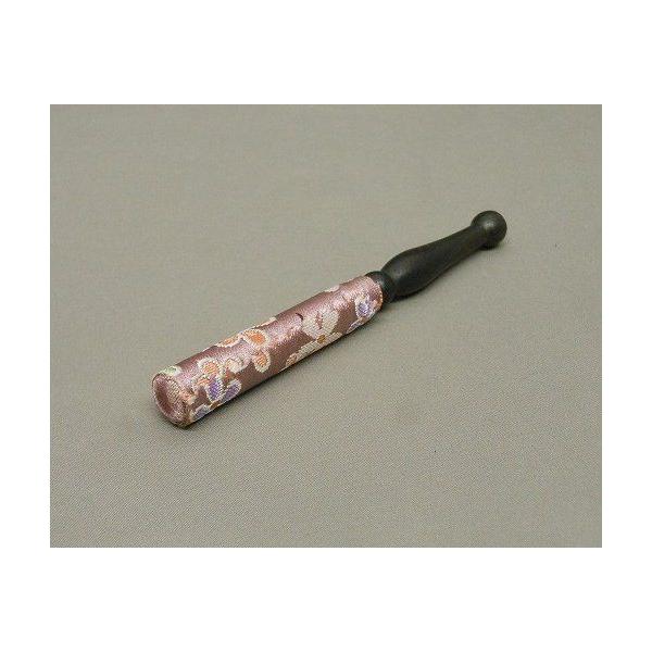 メール便 おりん 仏具 黒檀りん棒　季の風　4.5寸（紫金襴）(13.6cm)