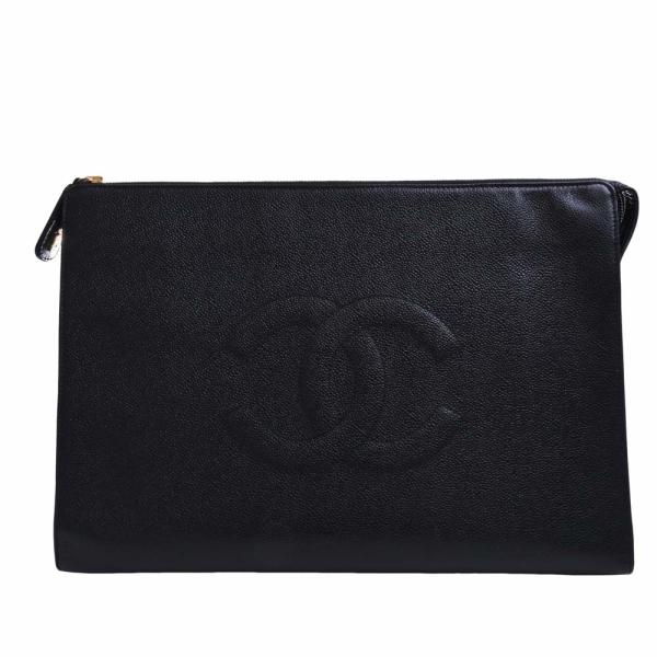 入手困難/大容量✨シャネル クラッチバッグ ココマーク キャビアスキン 財布 CHANEL（シャネル） キャビアスキン ココマーク クラッチバッグ