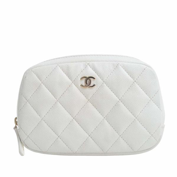 CHANEL シャネル キャビアスキン マトラッセ ココマーク ポーチ