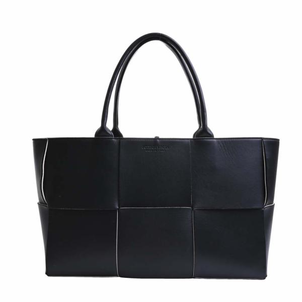 【極美品】ボッテガヴェネタ アルコ イントレチャート トートバッグ レザー 黒 BOTTEGA VENETA Bottega Veneta ボッテガヴェネタ イントレ