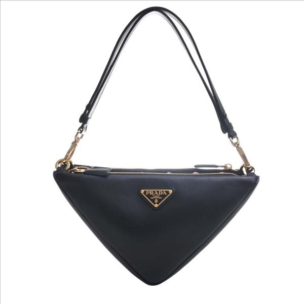 プラダ ハンドバッグ 三角ロゴ キャンバス ブラック PRADA プラダ レザー キャンバス シンボル ミニバッグ トライアングル