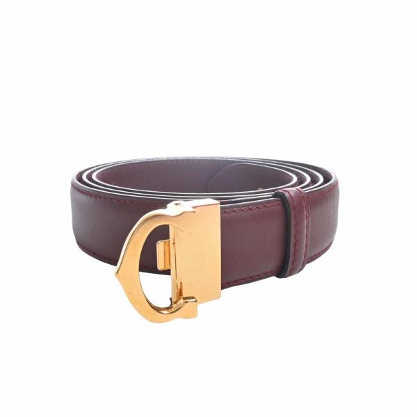 Cartier カルティエ Cバックル ベルト ゴールド ボルドー レザー Cartier カルティエ Cバックル レザー ベルト ゴールド ボルドー