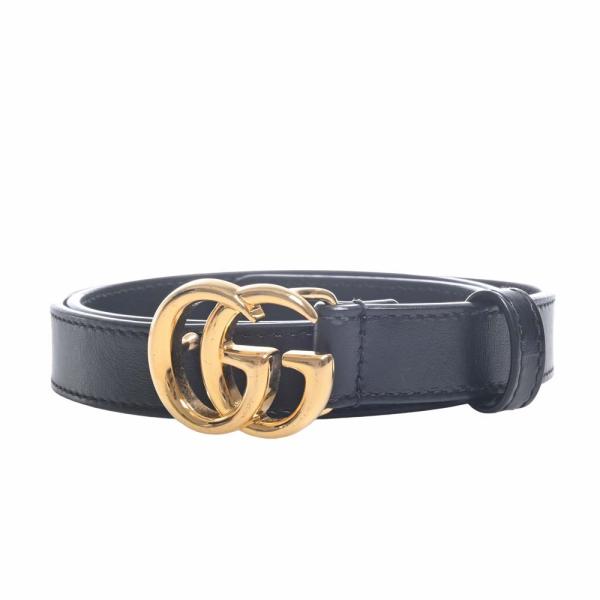 GUCCI Gucci グッチ レザー ダブルGバックル ベルト #70/28