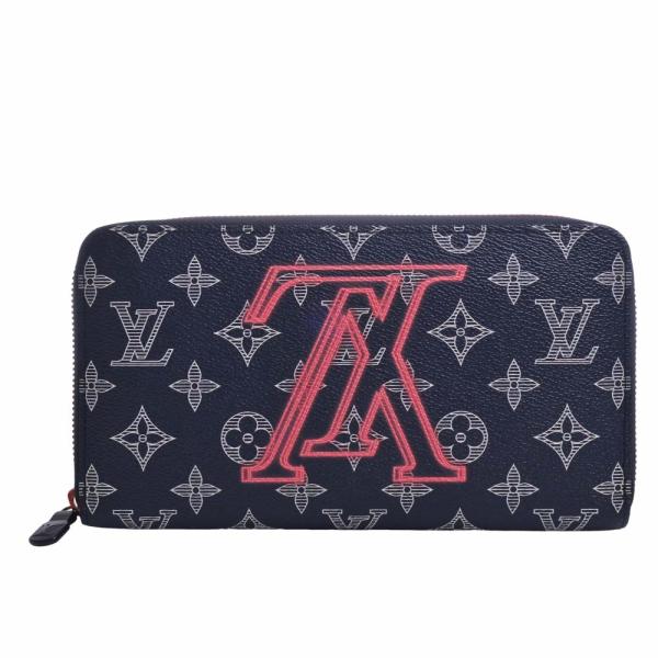 新品 ルイヴィトン モノグラム インク 長財布 ジッピーオーガナイザー ネイビー LOUIS VUITTON（ルイ・ヴィトン） モノグラム インク アップサイド