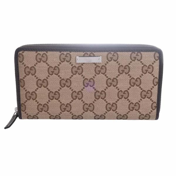 【値下げ！！】GUCCI GGキャンバス 長財布 ベージュ/ブラウン GUCCI Gucci グッチ GGキャンバス ラウンドファスナー 長財布