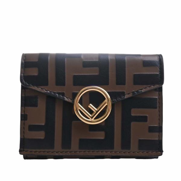 FENDI ブラウン 三つ折り財布 FENDI フェンディ 財布 三つ折り財布 BAGUETTE MICRO TRIFOLD
