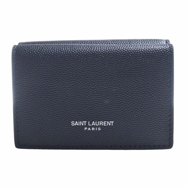 SAINT LAURENT サンローラン レザー 三つ折り コンパクト財布 459996