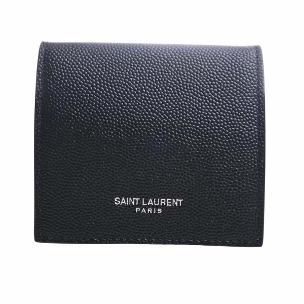 SAINT LAURENT サンローラン レザー 折り畳み式 コインポーチ SAINT LAURENT サンローラン レザー 折り畳み式 コインポーチ