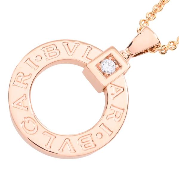 BVLGARI ブルガリブルガリ サークル 1Pダイヤ ネックレス K18PG b-rakuichi_b5029109200000027