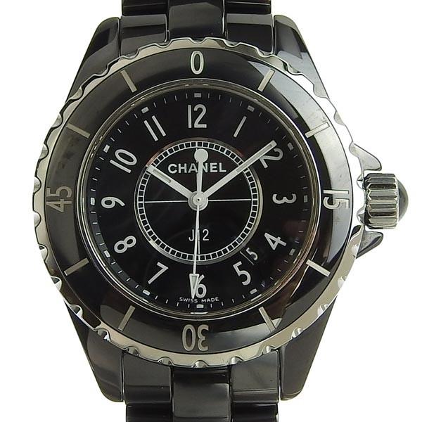 B楽市本店 本物 美品 Chanel シャネル J12 レディース クォーツ 腕時計 黒 H06 G ブランド楽市 通販 Yahoo ショッピング