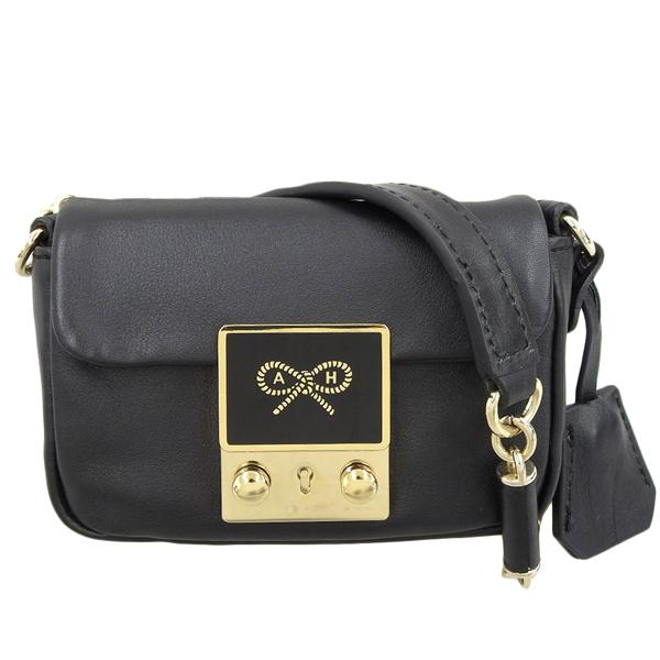 アニヤハインドマーチ レザー ミニ ショルダーバッグ レディース  
