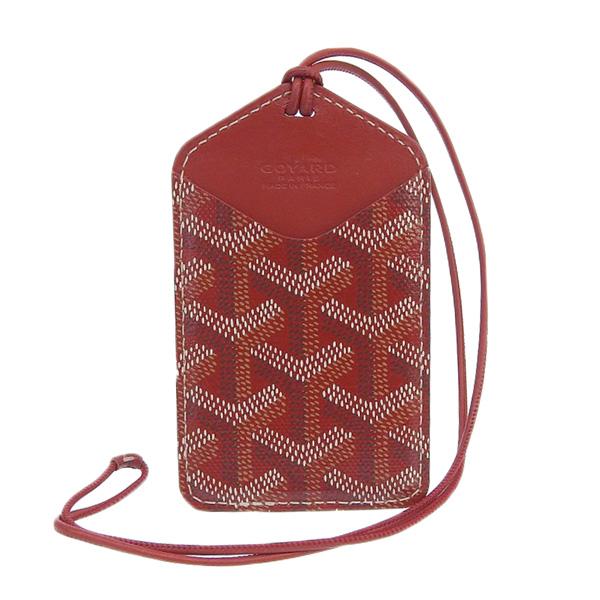 GOYARD ゴヤール　パスケース GOYARD ゴヤール レザー ショワズール スト付 パスケース カード