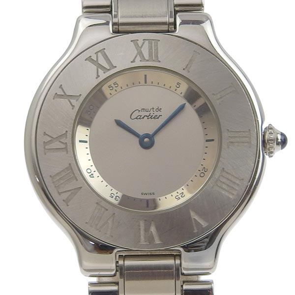 Cartier カルティエ マスト21 メンズ クォーツ 1330 SS gg【時計