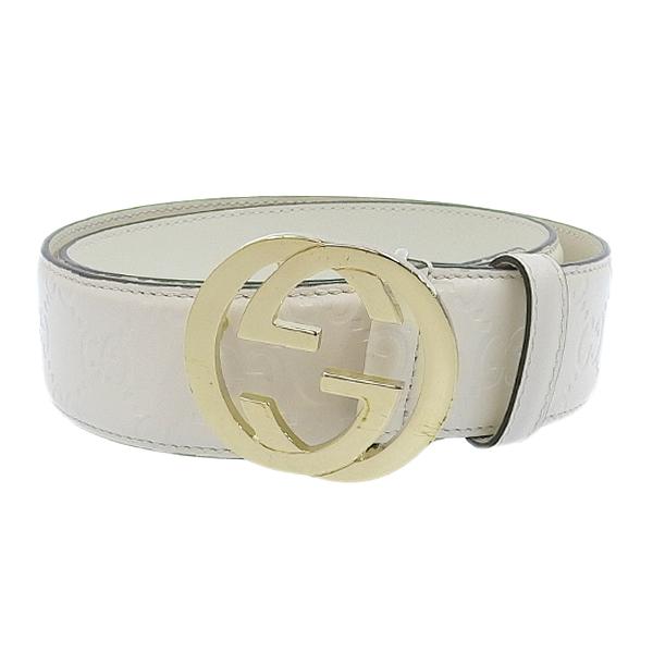 GUCCI Gucci グッチ GG レザー インターロッキングG ベルト #75