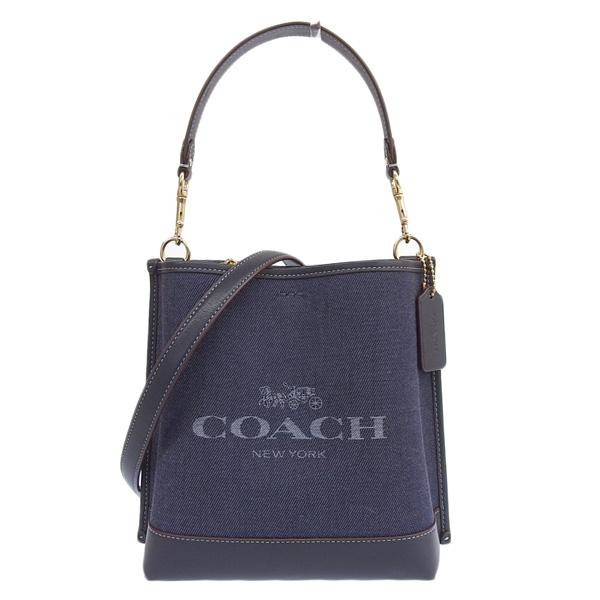 COACH（コーチ） デニム レザー モリー バケット22 2WAY ハンドバッグ