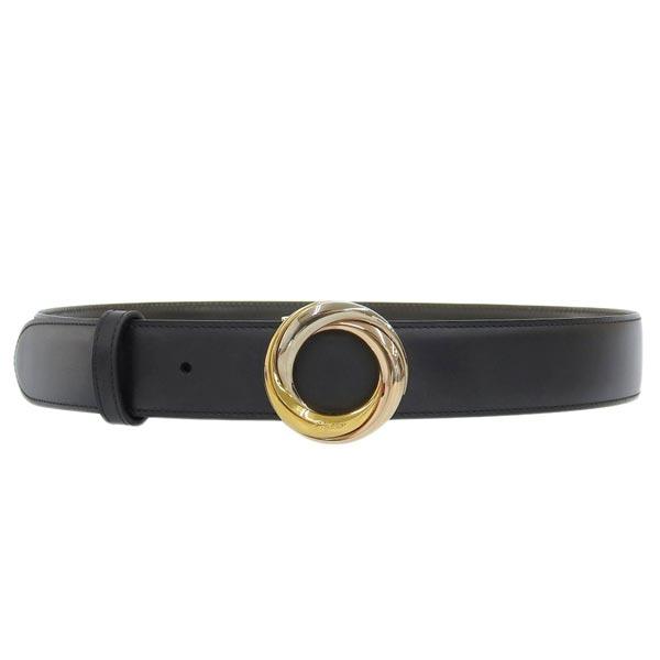 ⭐︎美品⭐︎Cartier トリニティ リバーシブルベルト レザー 黒 極美品】カルティエ ベルト トリニティリング リバーシブル
