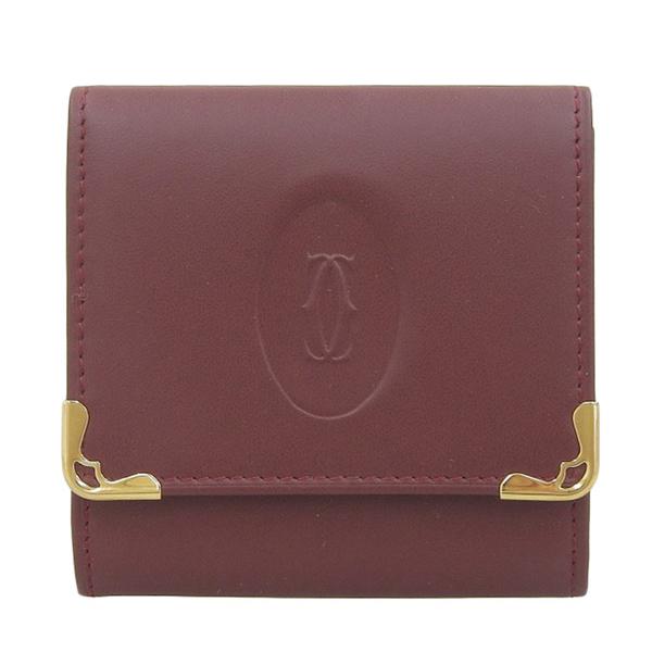 Cartier カルティエ マスト ドゥ レザー コインケース ボルドー