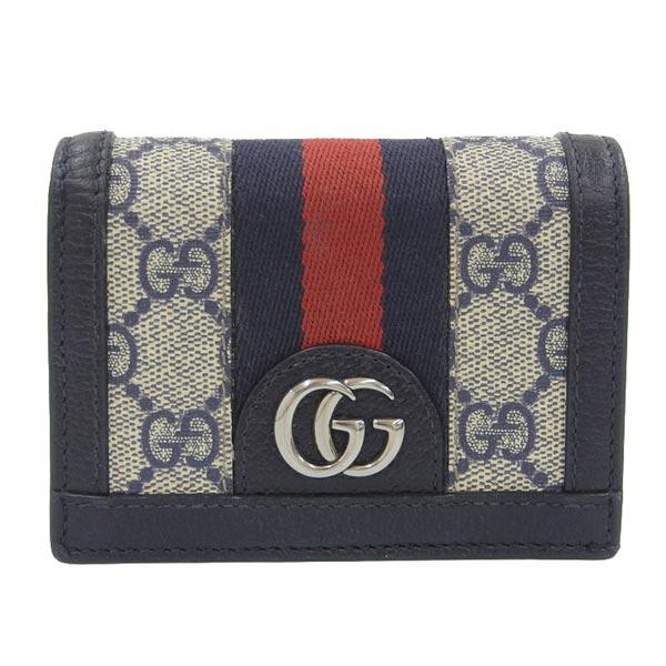 グッチ 523155 GGスプリーム オフィディア 二つ折り財布 グッチ GUCCI オフィディア GGミニウォレット 523155 ブラウン