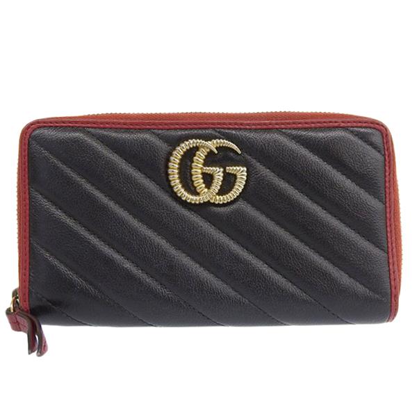 Gucci グッチ GGマーモント レザー ラウンドファスナー 長財布 573810 