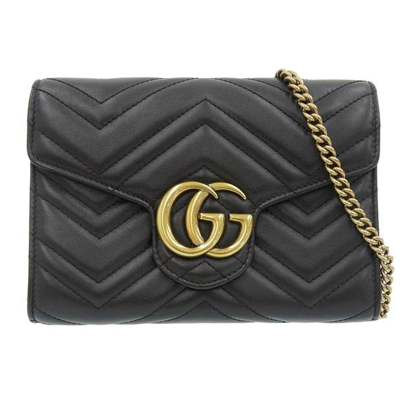 GUCCI Gucci グッチ GGマーモント キルティング レザー ミニチェーン  