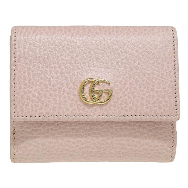 Gucci グッチ GGマーモント レザー 三つ折り コンパクト財布 524672  