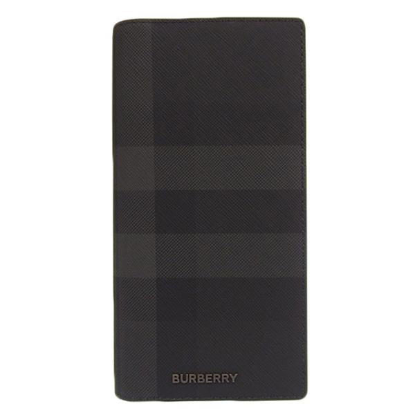 専用！未使用級✨️バーバリー メンズ2つ折り 財布 チェック グレー レザー BURBERRY 並行輸入 バーバリー 2つ折り財布 チャコールチェック