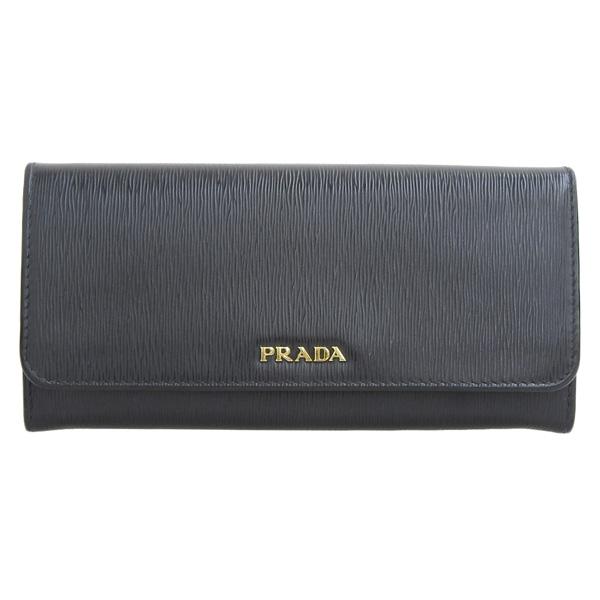 PRADA プラダ VITELLO MOVE BI 二つ折り 長財布 1MH132 ブラック