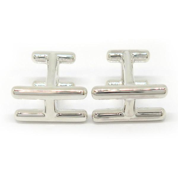 HERMES エルメス　カフス　SV925 HERMES 美品 エルメス カフス SV925 ロゴ キューブ シルバー