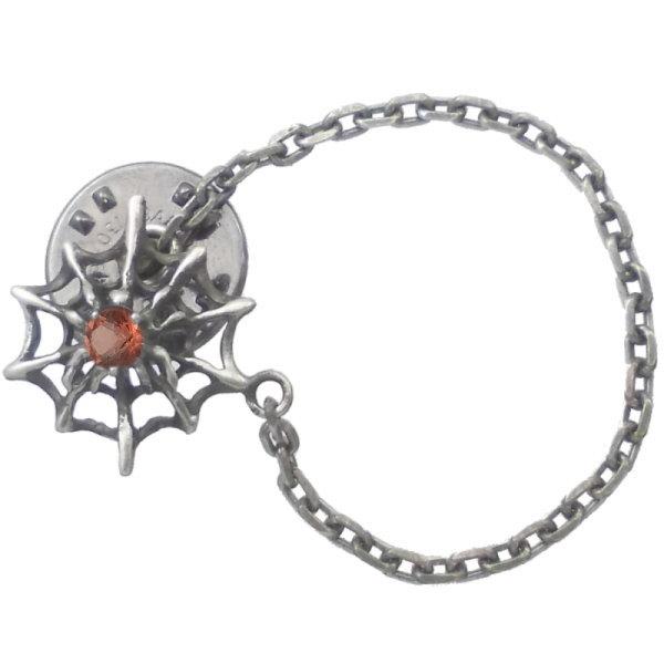 1月)ガーネット アンティーク ウォッチ シルバーピンバッジ ピンズ