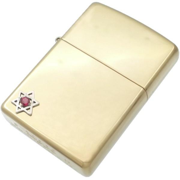 ZIPPO（ジッポー） (7月)ルビー ヘキサグラム 六芒星 ブラスジッポ 