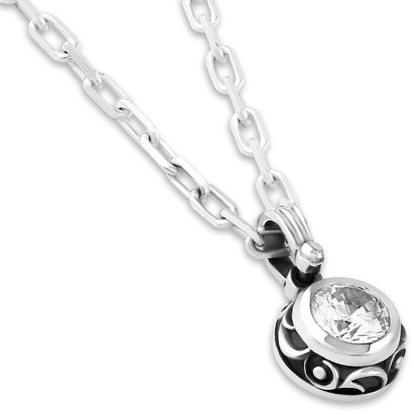 AQUA SILVER（アクアシルバー） クリアCZアラベスクシルバーペンダント 