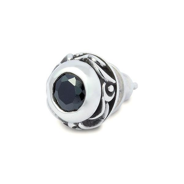 AQUA SILVER(アクアシルバー) ブラックCZアラベスクシルバーピアス