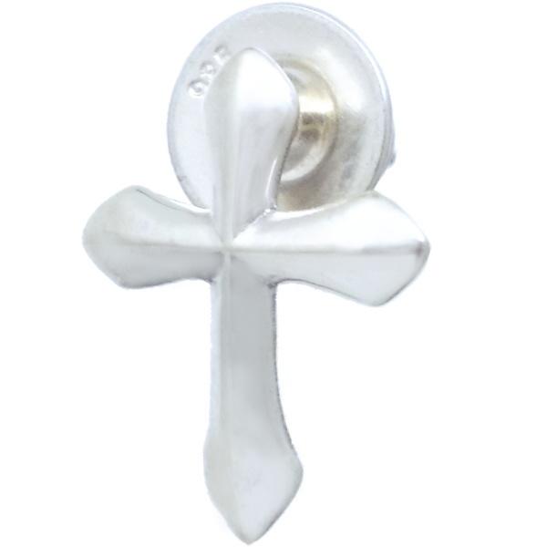 ロンワンズ シルク クロス スタッド イヤリング ピアス 新品 未使用 LONE ONES（ロンワンズ） シルククロススタッドシルバーピアス