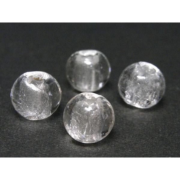 ◇小粒トンボ玉連◇ ラウンド ホワイト 約12mm 06-0753