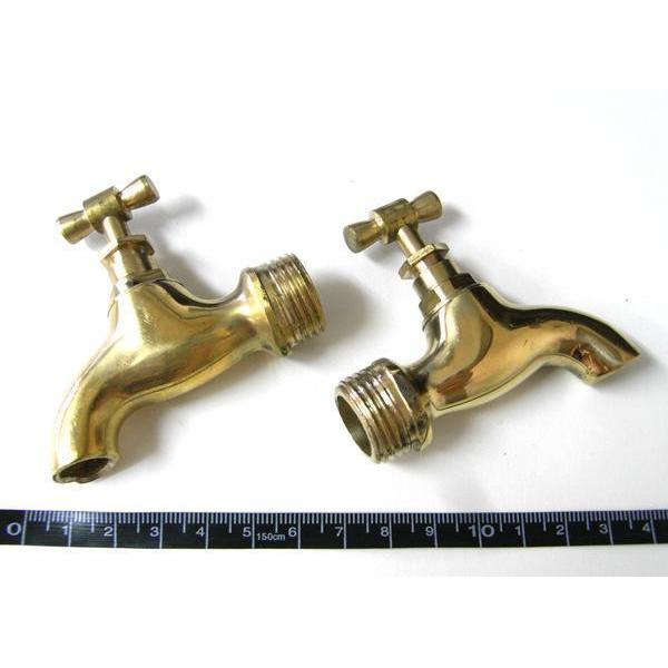 金古色真鍮じゃぐち小 2個セット 新品13-011カラン蛇口しんちゅう : B
