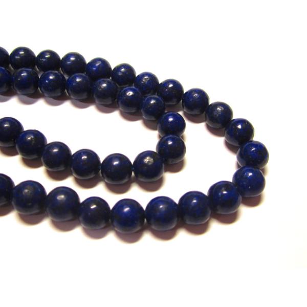 格安◆ラピスラズリ風 人工石◆ラウンド 連販売 約8ｍｍ 21-145