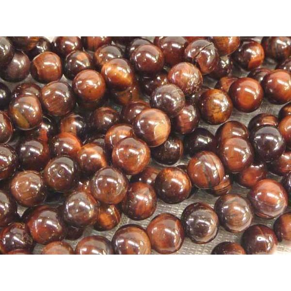 レッド タイガーアイ ラウンド 連販売 約6mm 3000066☆