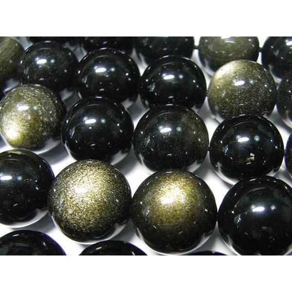 ゴールドオブシディアン ラウンド 連販売 14mm 3000380☆