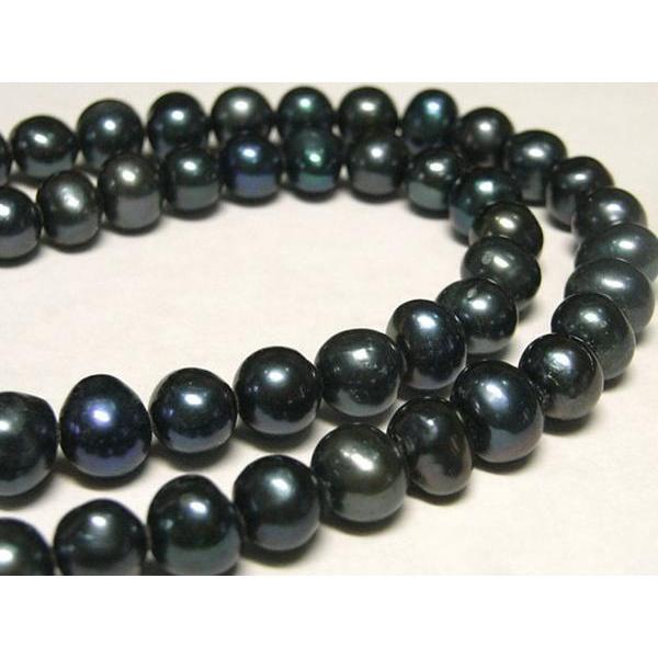 淡水パール ポテト ブラック 約7〜8mm 連販売 3000994