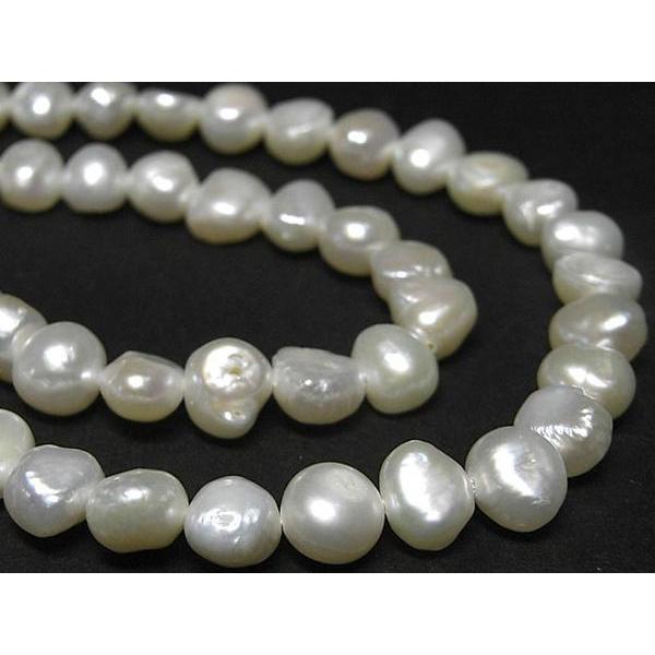 淡水パール バロック ホワイト 約8〜10mm 連販売 3001015