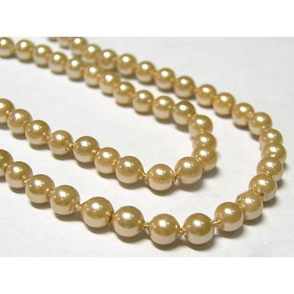 シェルパール ラウンド シャンパンゴールド 4mm 連販売 3001029