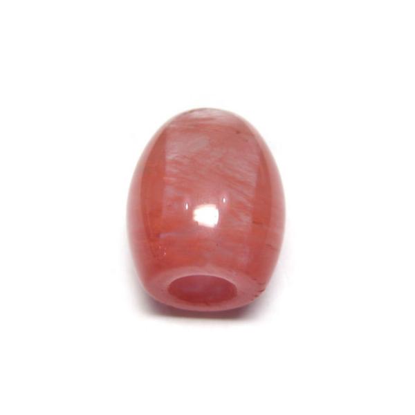 大穴ビーズ チェリークォーツ 約18×15mm 穴約5mm 【1個】 パワーストーン 6001676☆