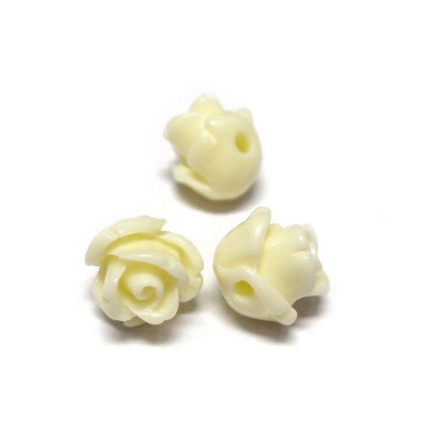 珊瑚 フラワーパーツ ホワイト 約8mm 【10個セット】薔薇 ビーズ さんご サンゴ コーラル 山珊瑚 海竹 6001806☆