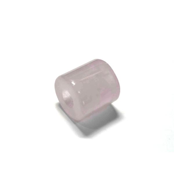 ローズクォーツ 円柱 大穴ビーズ約15〜16mm 約5mm穴 【1個】 アクセサリーパーツ パワーストーン 6001949