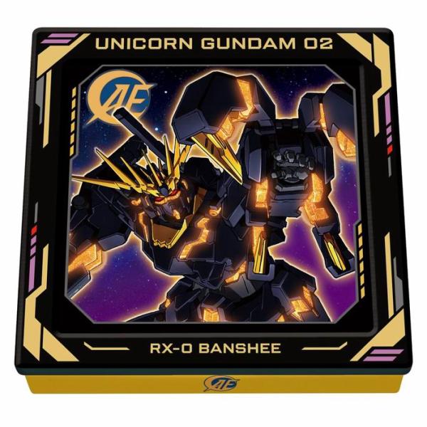 機動戦士ガンダムUC バンシィデストロイモードチョコ缶 専用紙袋付き